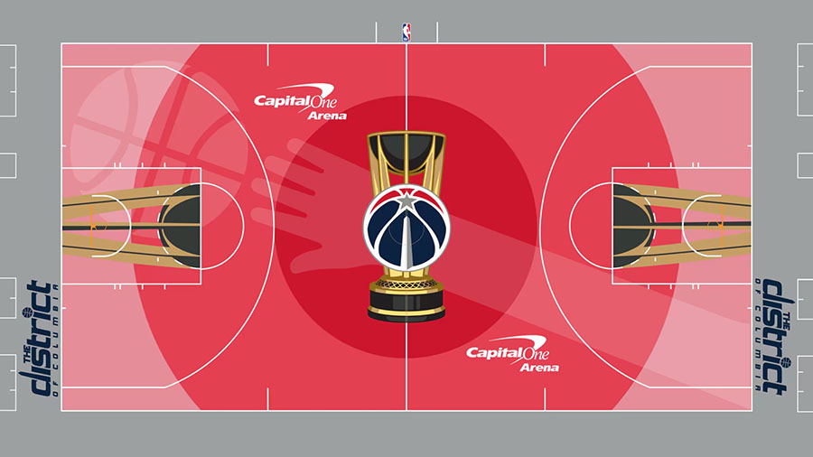 washington wizards nba cup court